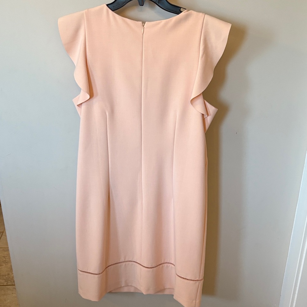 LOFT Pink Ruffle Sleeve Dress - Picture 3 of 4